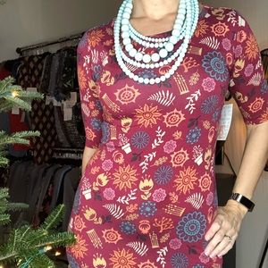 LuLaRoe Pink Floral Pencil Julia Dress NWT XS